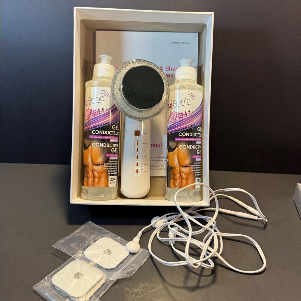 White Sonic Slimming Device with Gel